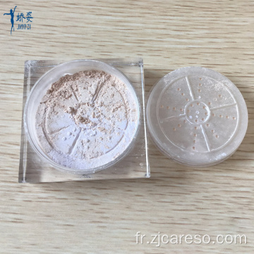 Étui à poudre libre carré en or rose brillant de 15 g